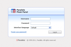 login στο plesk