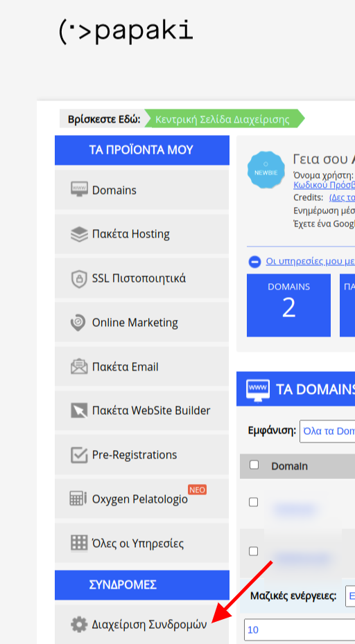 Αυτόματη ανανέωση Papaki