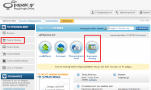 Διαχείριση hosting στο Control Panel