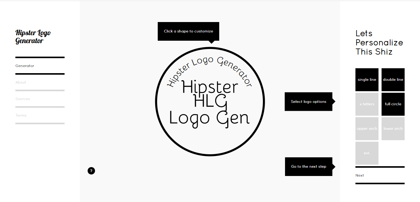 Hipster Logo generator 