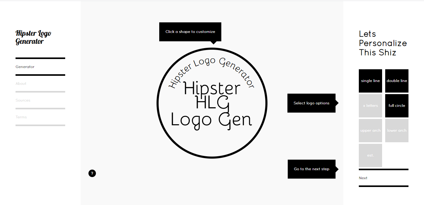 Hipster logo generator